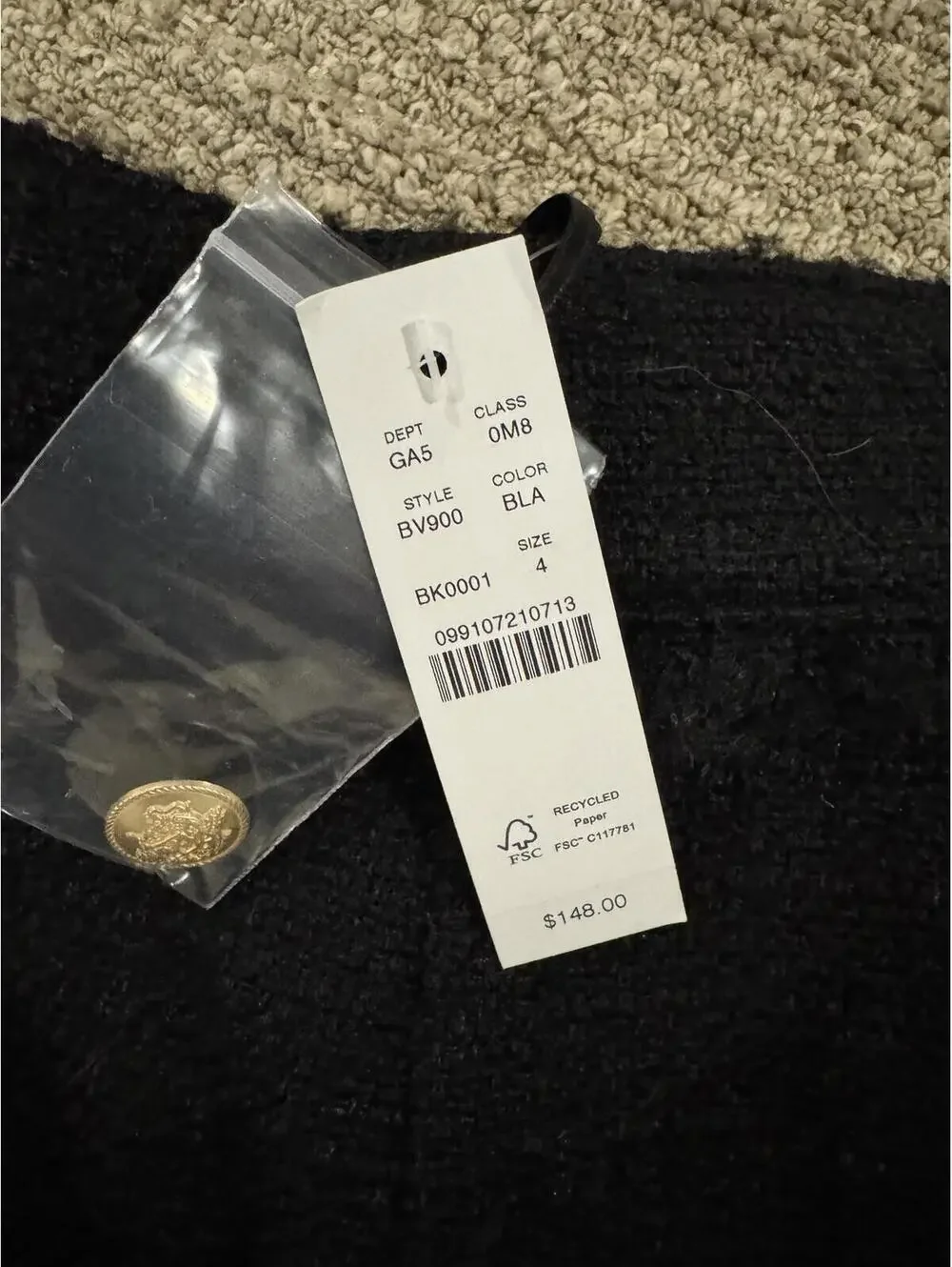 J.Crew Women’s Wool Skirt With Front Buttons Size 4 New With Tags Original $148